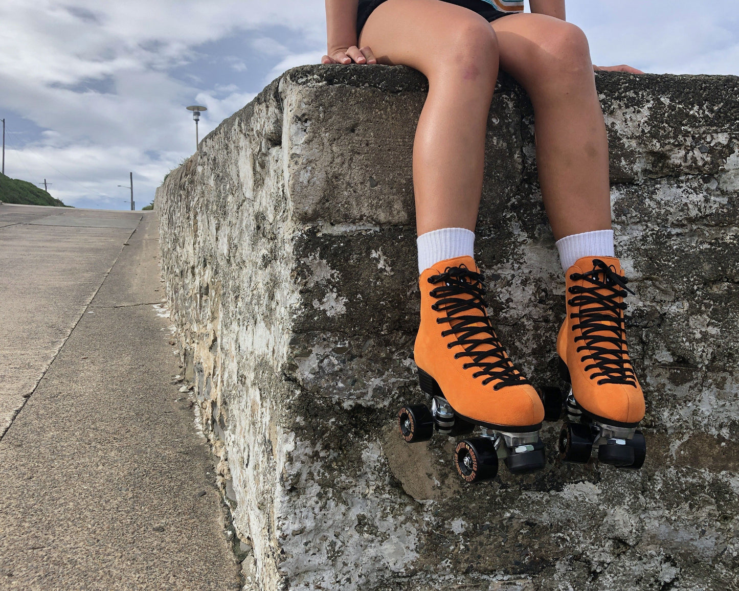 Orange Chuffed Roller Skates