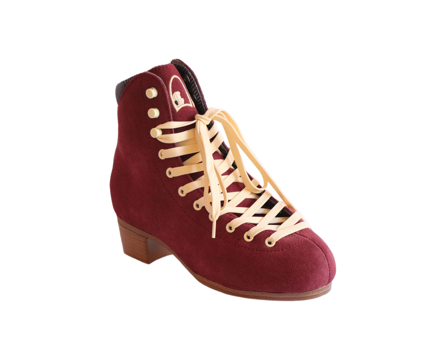 Chuffed Skates burgundy roller skates boot only